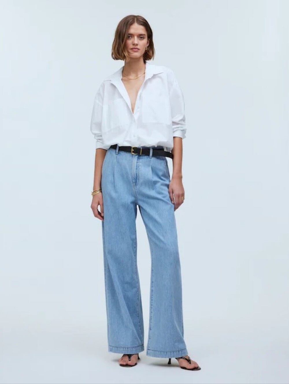 Madewell The Harlow Wide-Leg Trouser Jean: Airy Denim Edition Size 30
